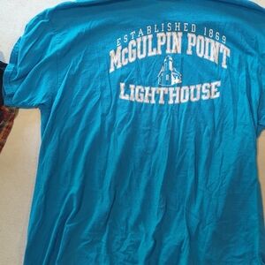 Blue McGulpin Point Lighthouse Men's Shirt